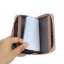Customize Fashional Real Leather Name Id Holder Rfid Blocking Multiple Zip Bank Credit Card Holders Wallet Case