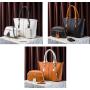 ZR657 Women Bag New Fashion Sets Of Mother Bag Ladies PU Large Capacity Shoulder Handheld Cover Type Crossbody Bucket Tote Bag