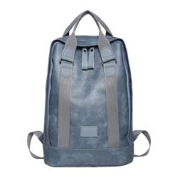 ZF346 Unisex Laptop Backpack Fashion Trendy PU Leather Business Custom College School Bag Cool Boy Leisure Travel Backpack
