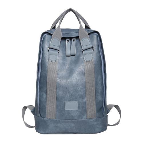 ZF346 Unisex Laptop Backpack Fashion Trendy PU Leather Business Custom College School Bag Cool Boy Leisure Travel Backpack