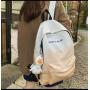 HR250 Junior High School Student Backpack Female Graffiti Gradual Personality Trend Ins Backpack Canvas Backpack Anti Splashing