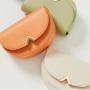 2024 Trendy Solid Colors Leather Half Moon Ladies Saddle Bag Crossbody Bag Custom Metal Logo Factory Direct Women Messenger Bags