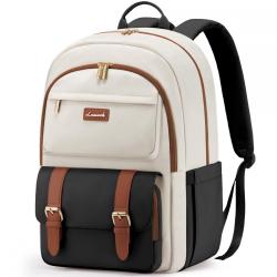 LOVEVOOK 15.6 In School Bag Teenage Backpack with cover Large Travel Work Backpack College Waterproof Laptop Backpack for Women