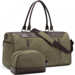 2022 LOVEVOOK new arrival Canvas Overnight Weekender Bag with Shoe Compartment Gym Tote Carry on Hand Bags men Duffel Travel Bag