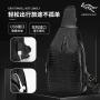 New men's large capacity men's shoulder bags casual crocodile pattern soft PU leather chest bag for men 2024