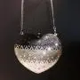 Factory Price Luxury Heart Shape Bean Party Purse Clutches Rhinestone luxury metal clutch purses frames for weddings