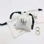 Custom Logo Printed Brush Canvas Drawstring Bag Jewelry Hairpin Brooch Packaging Wedding Promotion Use Cotton Gift Jewellery Bag