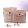 Custom Logo Emboss Packaging Microfiber Flap Envelope Pouch Suede Jewelry Envelope Bag