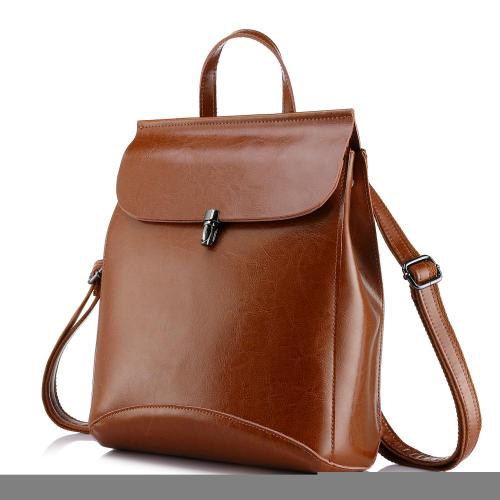 LOVEVOOK Realer school bag for girls teenagers vintage large travel female shoulder bag women backpack genuine leather backpacks