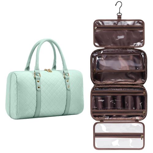 LOVEVOOK Custom Makeup Bag Pouch Canvas Cosmetics Toiletries Bag Large Capacity Partition Storage Waterproof Travel Toiletry Bag