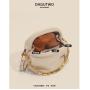 New Designer Metal Chains Handle Woman Bag 2021 Ladies Handbags Fancy Cloud Shoulder Bag