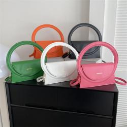 2024 new fashion texture niche design simple handbag shoulder crossbody bags candy color female