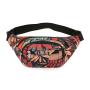 Lady Running Waist Bag Outdoor Leisure Waist Bag Polyester Waterproof Printing Crossbody Bag