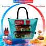 Gelory Freezable Reusable Leakproof Lunch Box Women Insulated Lunch Tote Bag With Soft Padded Handles