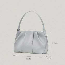 2024 Custom Small Pu Leather Ladies Cross body Pleat Wrinkle Nylon Casual Shoulder Bag Women Bucket Mini Handbag
