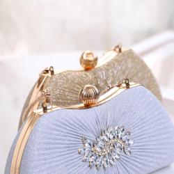 Hot Sale Wedding Shiny Evening Bags Luxury Glitter Clutch Bride Bag Party Bags For Ladies