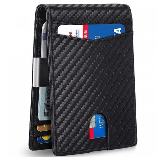 100% Real Genuine Leather wallets for men minimalist thin card holder small wallet money clip factory card bag purse