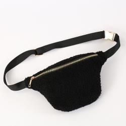 keymay Multi function ODM/OEM low MOQ cute teddy fasion waist bag for winter, phone store running waist bag