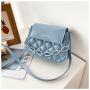 2023 New Fashion Small Square Diamond Lattice Zipper Bag Single Shoulder Messenger Chain Bag Women Hand Bags Ladies