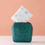 Portable Multifunctional PU Leather Women Menstrual Rhombus Sanitary Napkin Organizer Pouch Diamond Cosmetic Bag