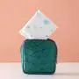 Portable Multifunctional PU Leather Women Menstrual Rhombus Sanitary Napkin Organizer Pouch Diamond Cosmetic Bag