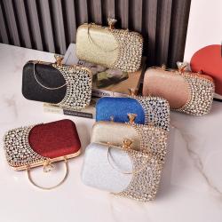 Adequate stock Luxury diamond wedding bride party women hand bags temperament clutch purse evening bags