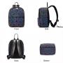 Lovevook geometric pu leather backpacks women Luminous backpack sets for ladies.