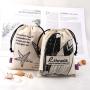 Hot Sale Custom Logo Printing Organic Muslin Bag Small Cotton Shell Jewelry Packaging Drawstring Pouch