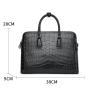 Custom Hand Made Genuine Crocodile Leather Office Business Man Laptop Messenger Slim Briefcase Shoulder Bag Handbag For Men