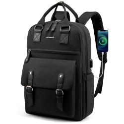 LOVEVOOK Travel Laptop Backpack Notebook Bag With USB Charging Vintage Custom Waterproof school work Laptop Backpacks For Women