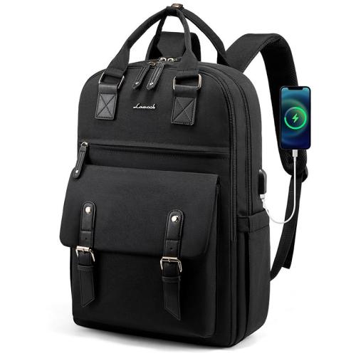 LOVEVOOK Travel Laptop Backpack Notebook Bag With USB Charging Vintage Custom Waterproof school work Laptop Backpacks For Women