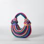 2024 Wholesale New Luxury Designer Mini Handbag Ladies Sling Crossbody Bag Hand Woven Noodle Women Rainbow Clutch Small Hand Bag