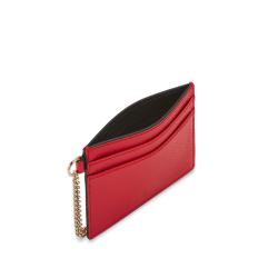 RFID Key Ring Card Holder Slim Leather Card Holder Wallet With Key Chain