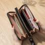 ZR819 Women's Wallet Long Handbag Laser PU Double-layer Zipper Coins Wallet Purse StylishColor Mobile Phone Bag Card Holder