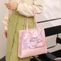 Gelory Wholesale Custom Printed Logo PVC Tote Bag New Design Waterproof PVC Holographic Women Handbag
