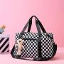 Checkerboard Travel Fitness Wet Separation Short Trips Large Capacity Duffel Bag Wholesale Waterproof Bag