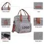 Custom Printed High Quality Multi Layer Lunch Food Bag Office Portable Insulated Cooler Bag for Camping Hiking