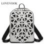 2021 LOVEVOOK geometric women backpack school bags  fashion hollow backpack for travel work school large backpack for ladies
