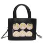 Custom Design Women clear tote cute Handbags Fashion Clear Window Pins Display Girls Crossbody pain Bag