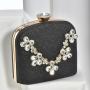 Bulk wholesale fashion women clutch bag crystal rhinestone purse flower evening bag sequin handbags women clutches