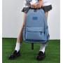 HR717 Unisex Solid Color Laptop Backpack Business Oxford College Shoulder Bag Portable Lightweight Universal Computer Schoolbag