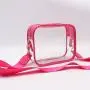 RTS Stock Pink Girls Mini Clear Crossbody Bag Stadium Approved Messenger Bag PVC Transparent Shoulder Bag With Adjustable Strap