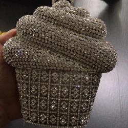 Good Quality Ice Cream Rhinestone Purses Wholesale Crystal Metal Clutch Purse Rhinestones Evening Bag