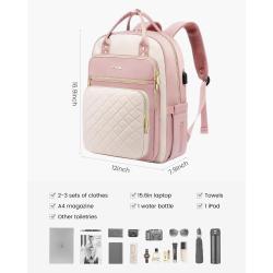 15.6 17 Inch Laptop Backpack with USB Port for Woman  Lightweight Casual Daypacks Travel Work Business College womens backpacks