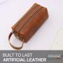 Customized Vintage Leather Toiletry Bag Travel Toiletries Storage Bag Creative Handmade Storage Bag