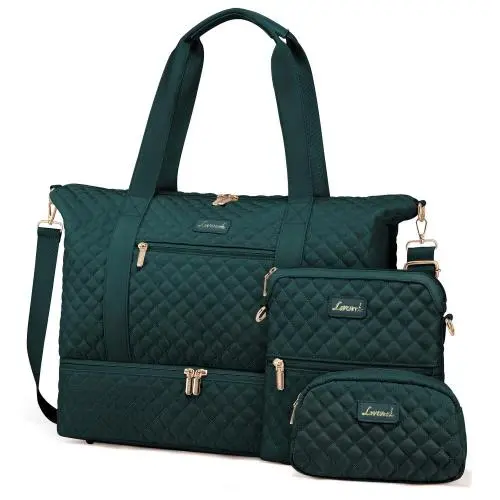 LOVEVOOK Factory 3pcs Travel Weekender Bag for Women Duffle Bag with Shoes Compartment Makeup Purse Carry-on Tote Gym Duffel Bag LOVEVOOK Factory 3pcs Travel Weekender Bag for Women Duffle Bag with Shoes Compartment Makeup Purse Carry-on Tote Gym Duffel Bag