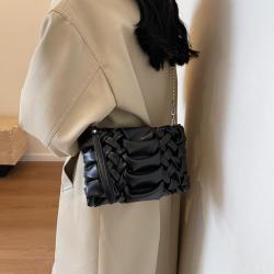 HR622 Women's Bag New Fashion Design PU Weaving Crossbody Bag Ladies Luxury Shoulder Daily Pairing Girls' Retro Square Bag
