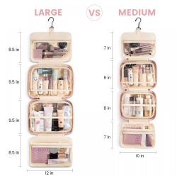 Waterproof Travel Makeup Bag with Hanging Hook Travelling Essentials Cosmetic Bag Travel Organizer Toiletry Bag for Women