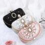 Hand-made Delicacy Pearl Embroidery Wedding Shiny Clutch High Class Purse Beaded Evening bags