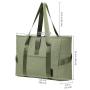 Yoga Tote Bag with Water Bottle Pockets Gym Bag with Yoga Mat Strap Weekender Bags for Women Men Green